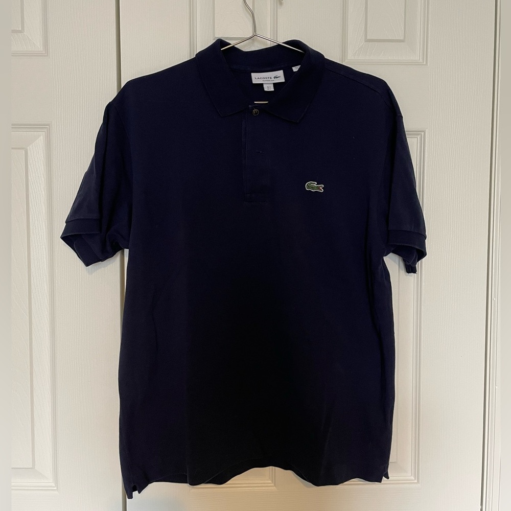 Men’s Large Navy Blue Classic Fit Lacoste Polo